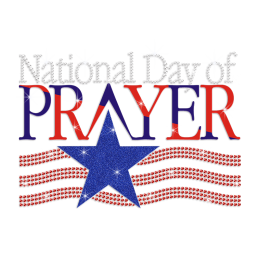 Custom Rhinestone National Day of Prayer Printable PU Iron On Design